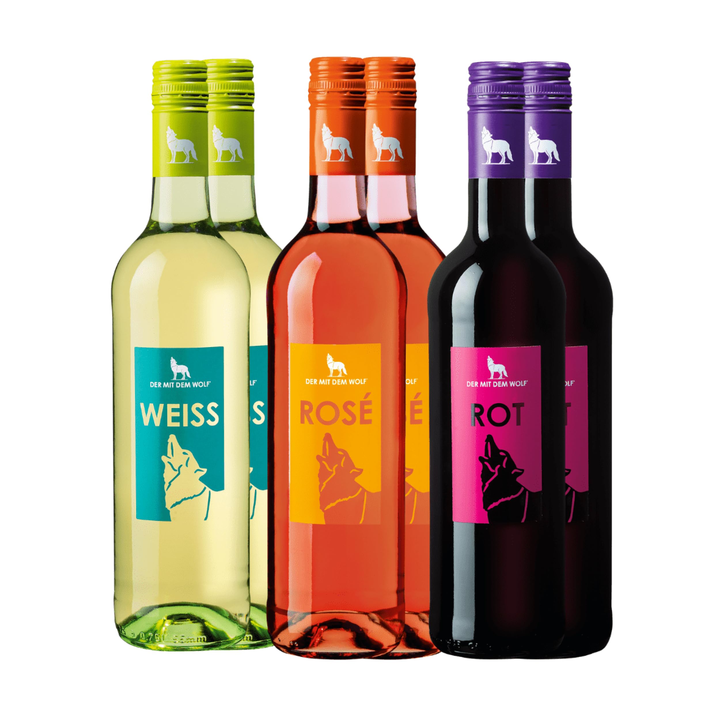 Wolfenweiler SÜSSE WÖLFE Probier-Paket - Weißwein, Rosé & Rotwein lieblich - Cuvée süß & fruchtig, deutscher Wein aus Baden (6 x 0,75l)
