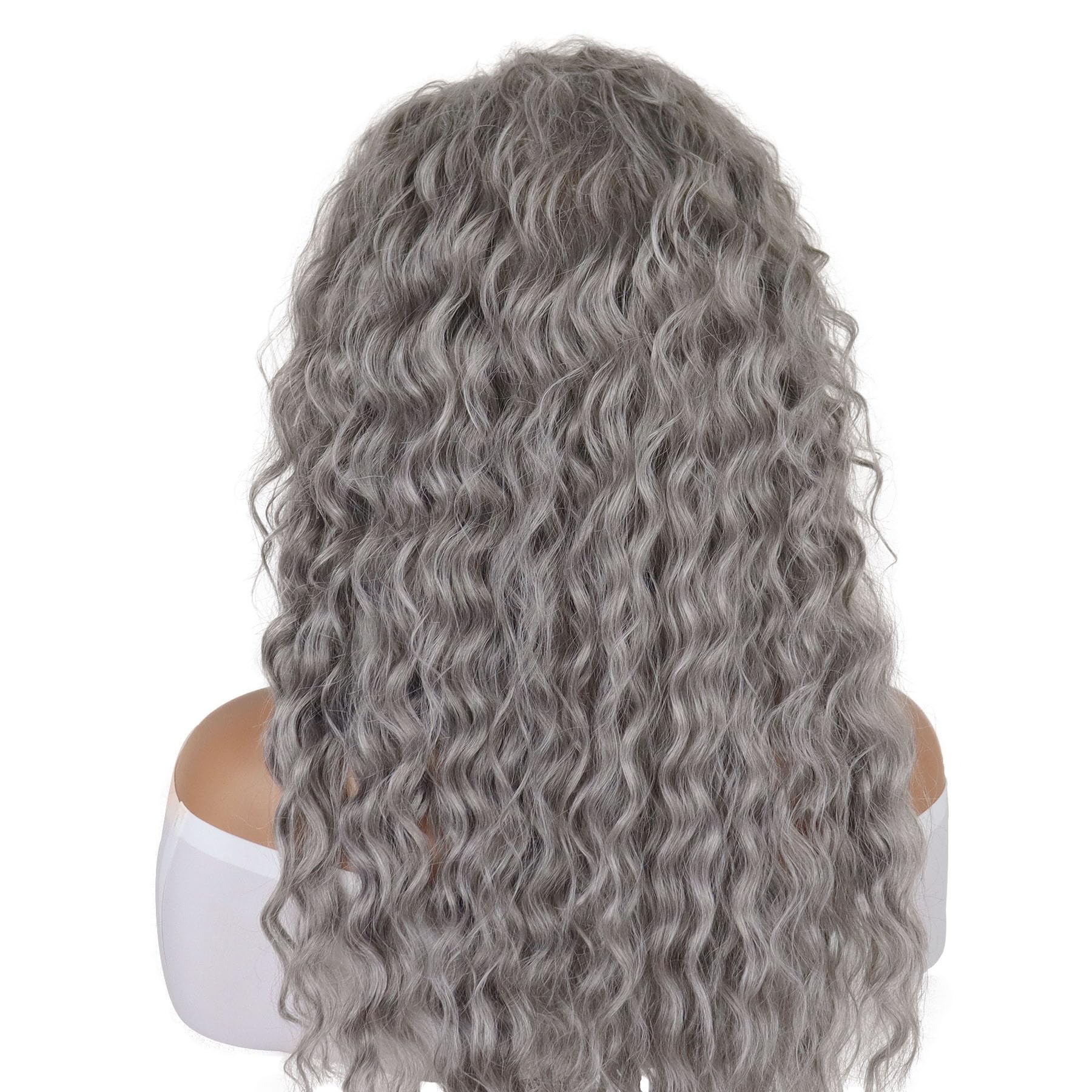Amazon.com : GNIMEGIL 28 Inches Long Grey Cosplay Wig Women  display picture 3