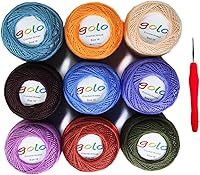 Vista 85 de Golo - Hilo de ganchillo tamaño 30, hilo de colores para hacer encaje 310