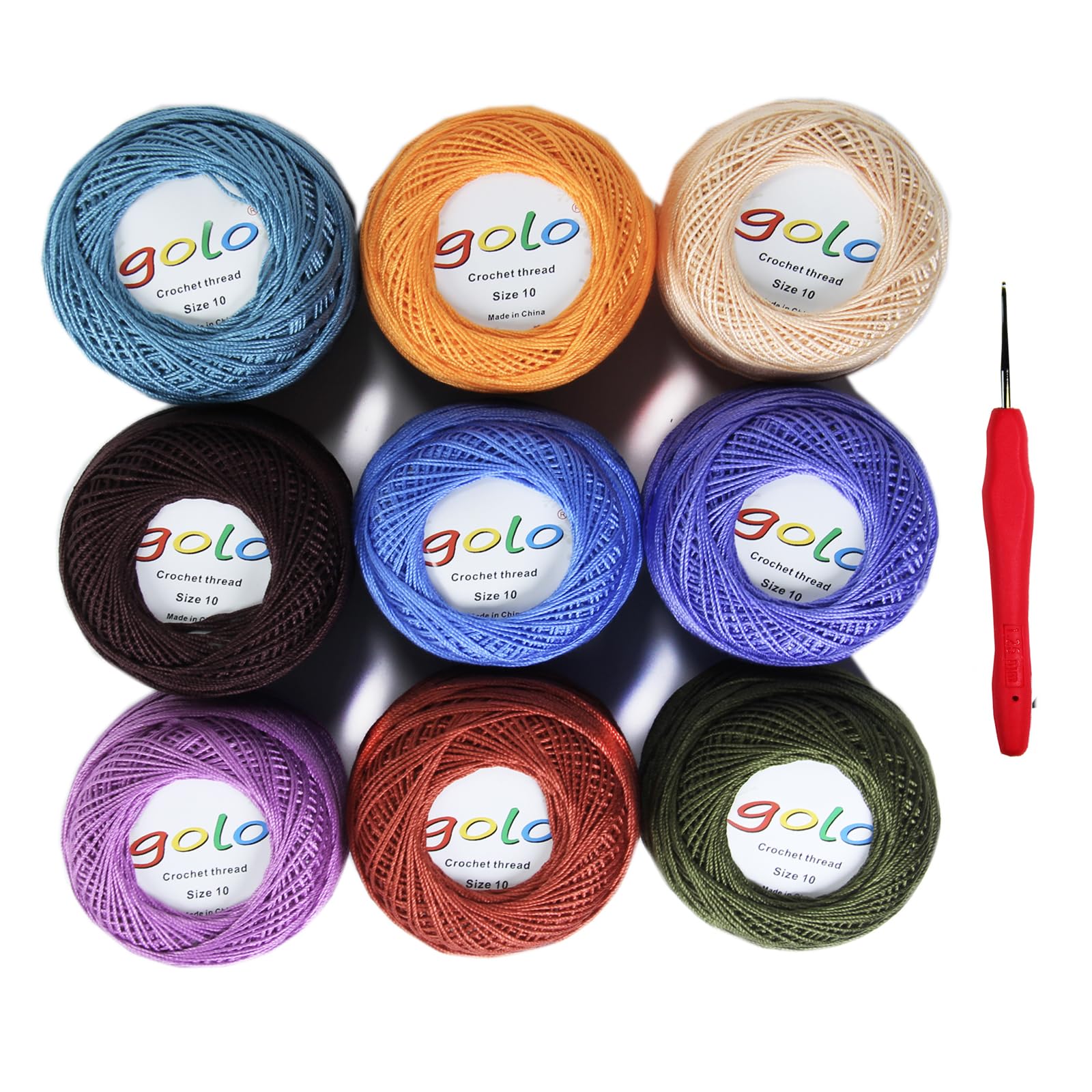 golo Strickgarn Häkelgarn 9 Bälle 10 Gramm für handgestricktes Häkelgarn