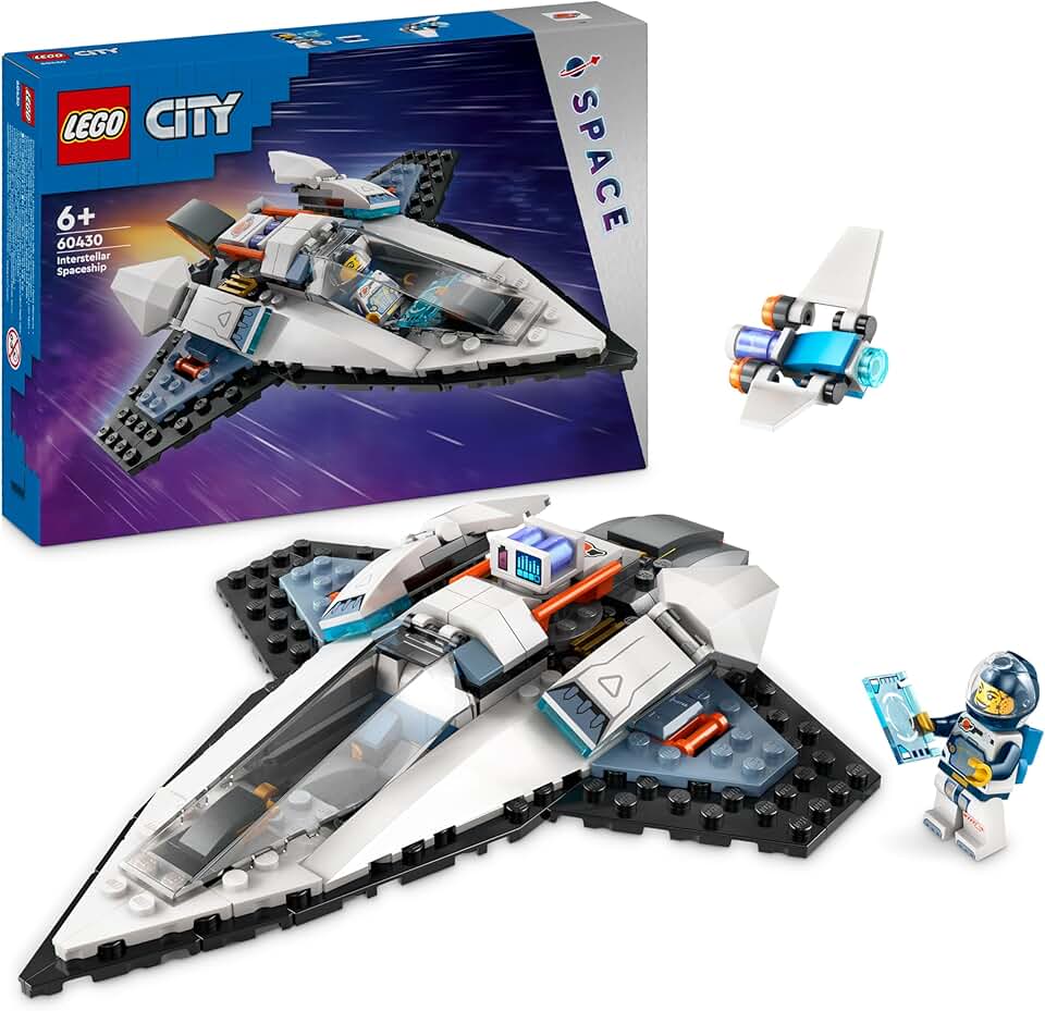 LEGO City Raumschiff, Weltraum-Spielzeug mit Space Shuttle für Kinder zum Bauen, Jungen und Mädchen 