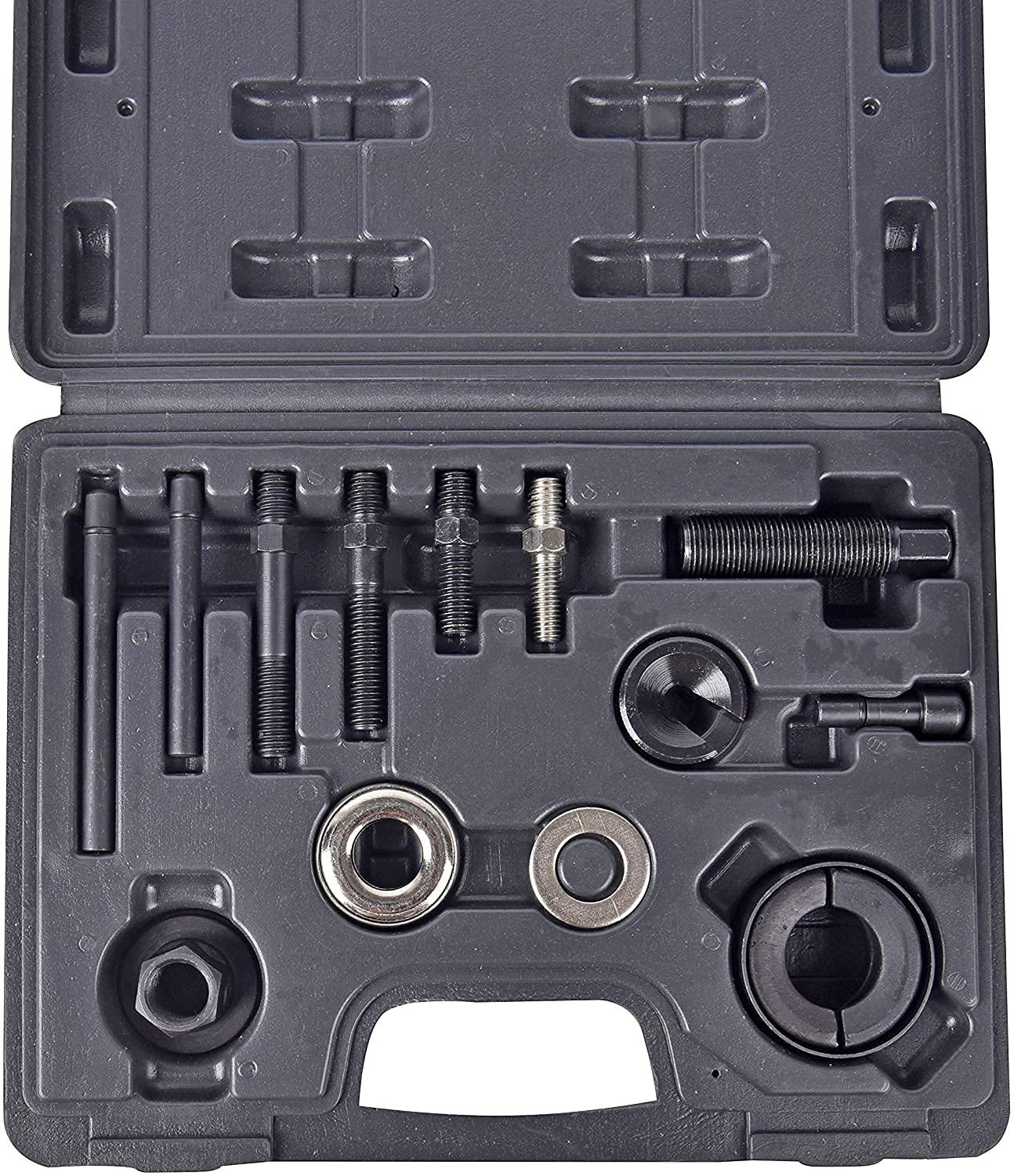 Aain 14 Pack Pulley Puller and Installer Kit Auto Removes and Installs Power Steering Pump Pulleys on Most Domestic Vehicles Tool Set