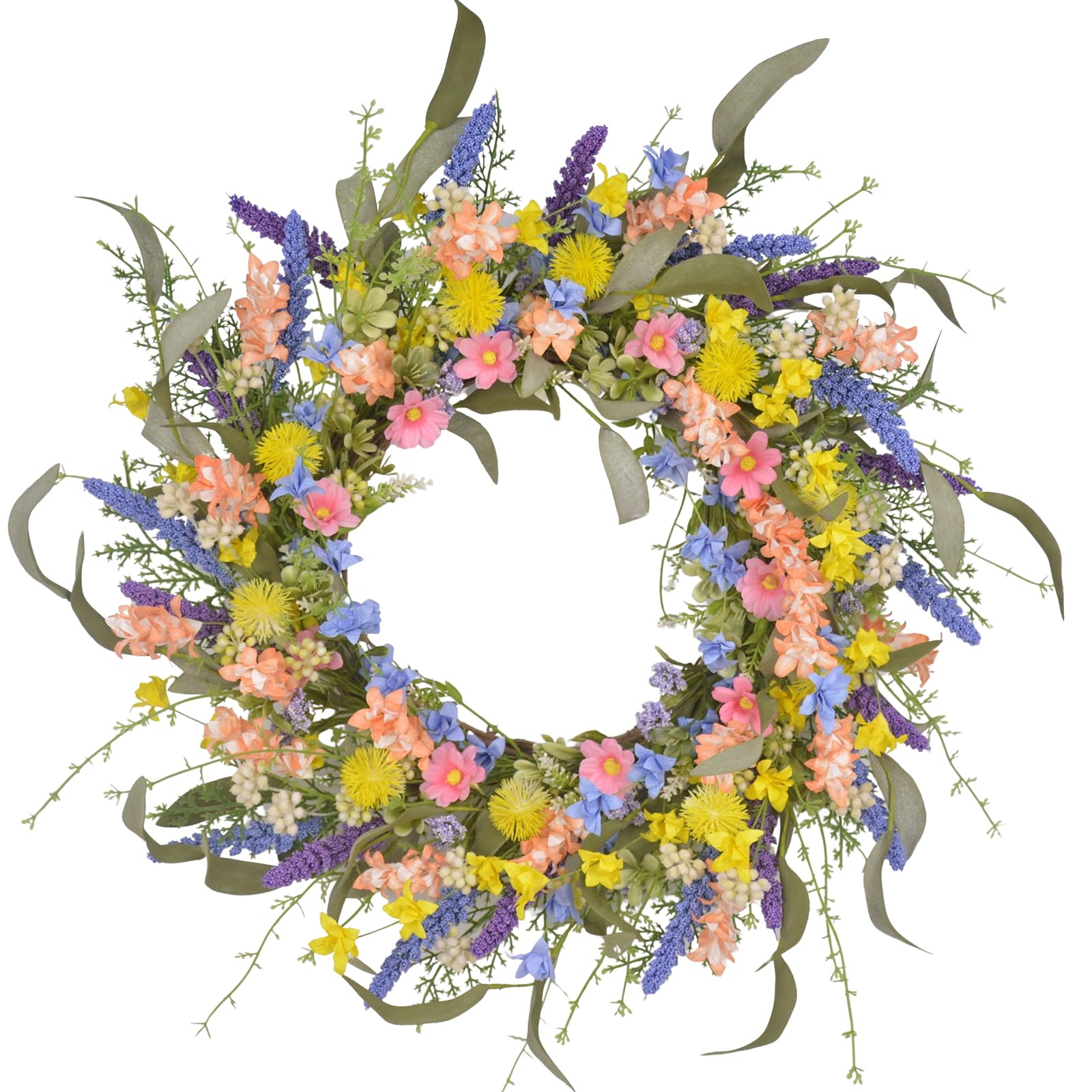 LuBlomy Spring Summer Wreaths for Front Door, 21