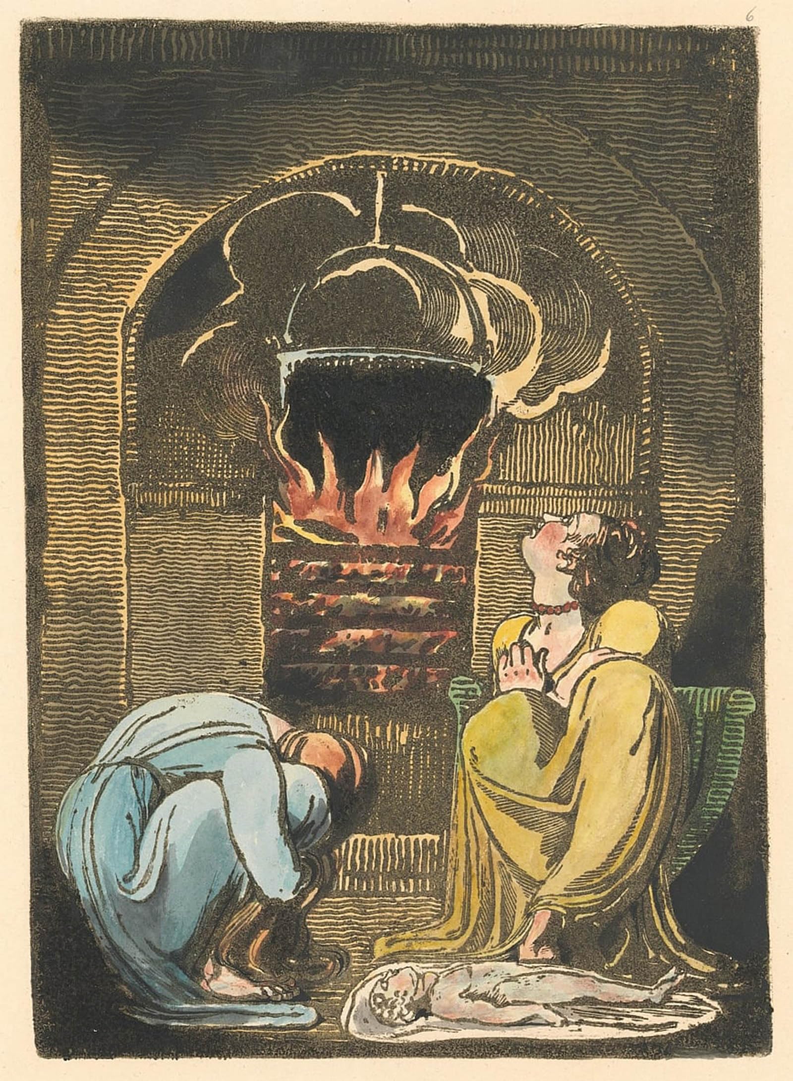 SERENDIPITP Vintage Picture Print on Canvas Wall Art Poster Europe a Prophecy by William Blake Artwork Print Poster for Wall Decor 60x90cm