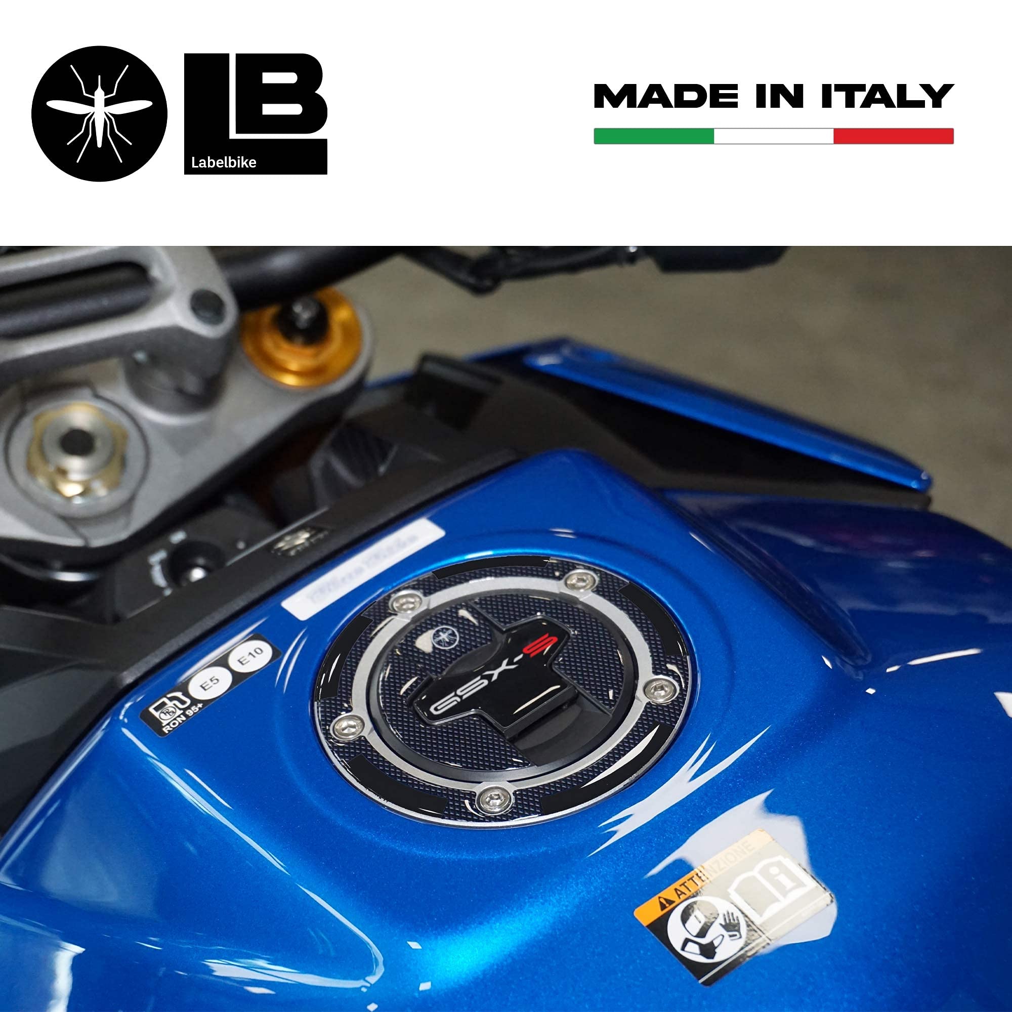 labelbike - Pegatina 3D de Resina Decoración y Protección del Tapón del Depósito Tanque de la Moto compatible con Suzuki GSX-S 950 2021-2024