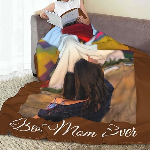 Miniatura 4 de Manta de fotos personalizada, manta personalizada para mamá con foto y texto, manta de franela suave personalizada para regalo para el día de la