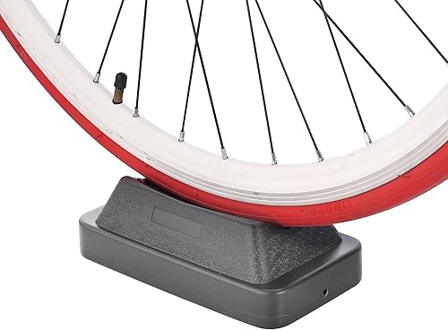 Miniatura 11 de Black - Soporte de entrenamiento para bicicleta estática con resistencia magnética silenciosa de 5 niveles y bloque elevador de rueda delantera por