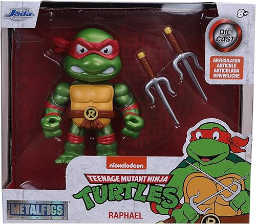 Miniatura 7 de Jada Toys "Teenage Mutant Ninja Turtles 4" Raphael - Figura fundida a presión, juguetes para niños y adultos, rojo