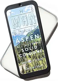 The Man Brand Aspen Colônia sólida para homens - Cera natural, fragrância redefinida (21 g)