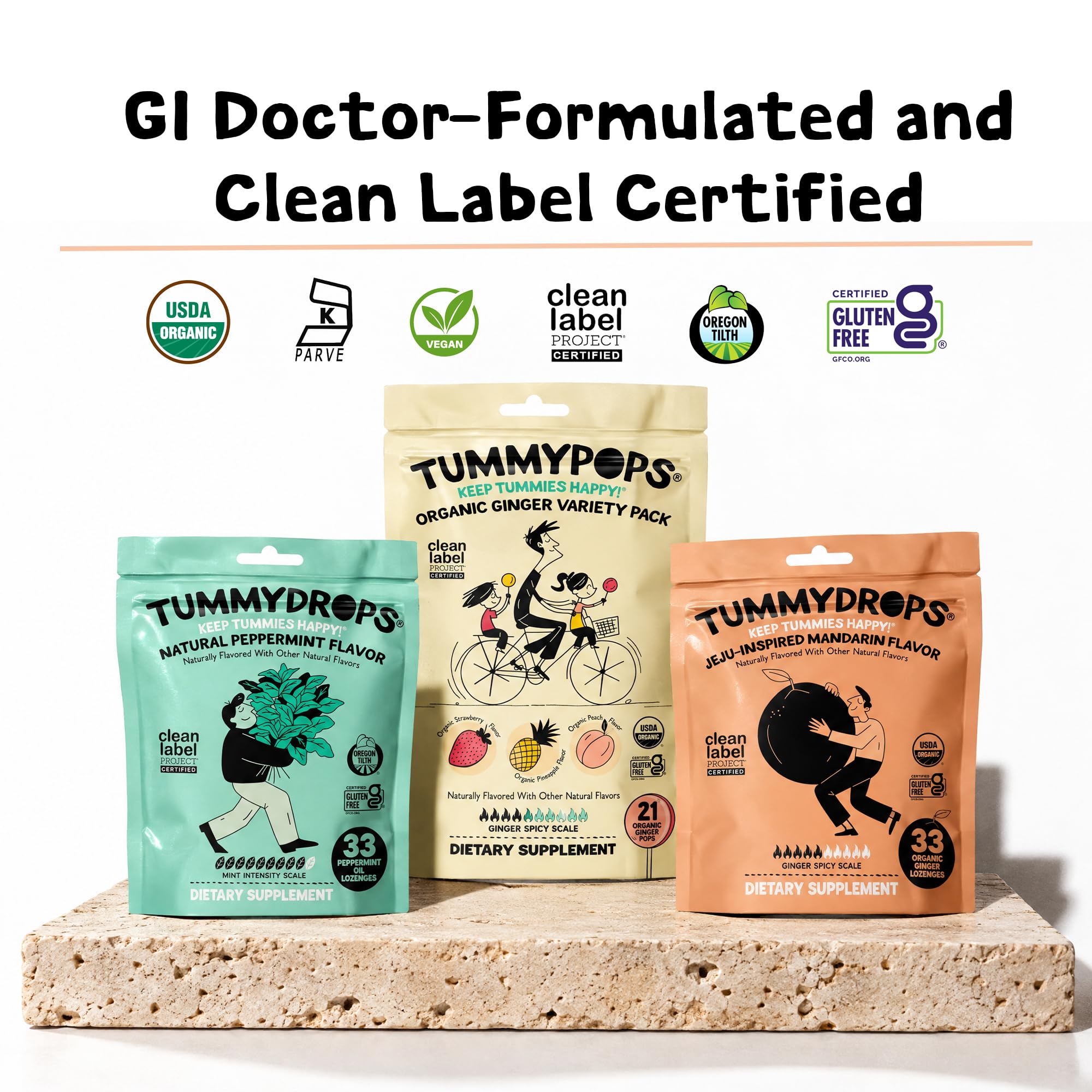 Tummydrops Natural Peppermint Lozenges, 33 ct, for Queasy Stomachs — Amazon image 4