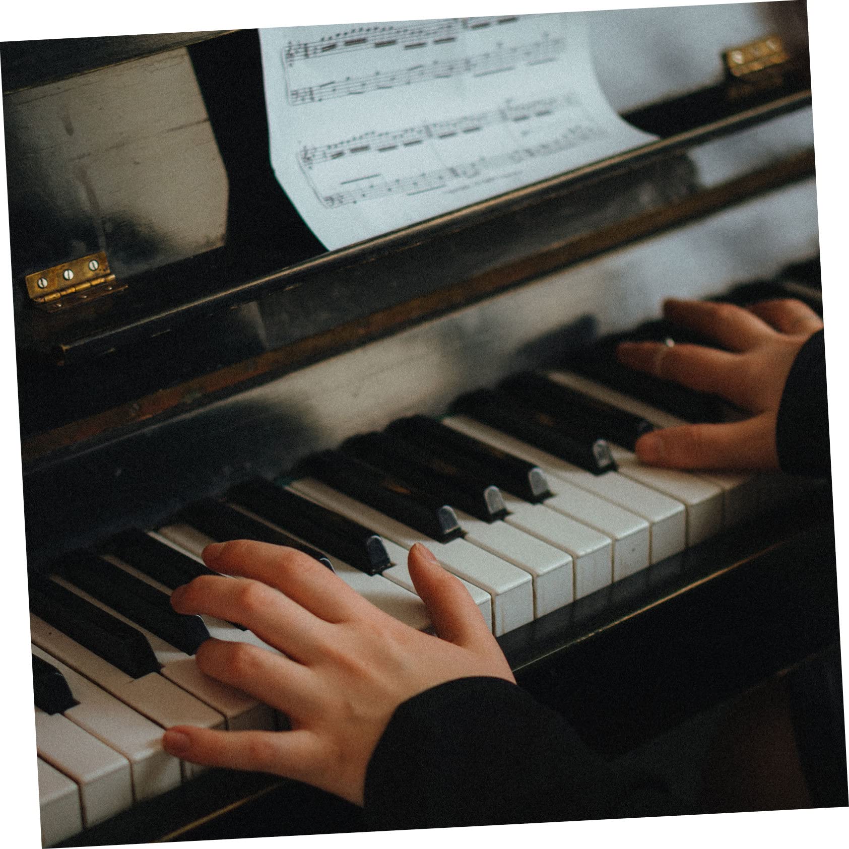 GARVALON 4sets Butt Hinges for Piano Storage Small Hinges Metal Thick Bearings 4pcs*4