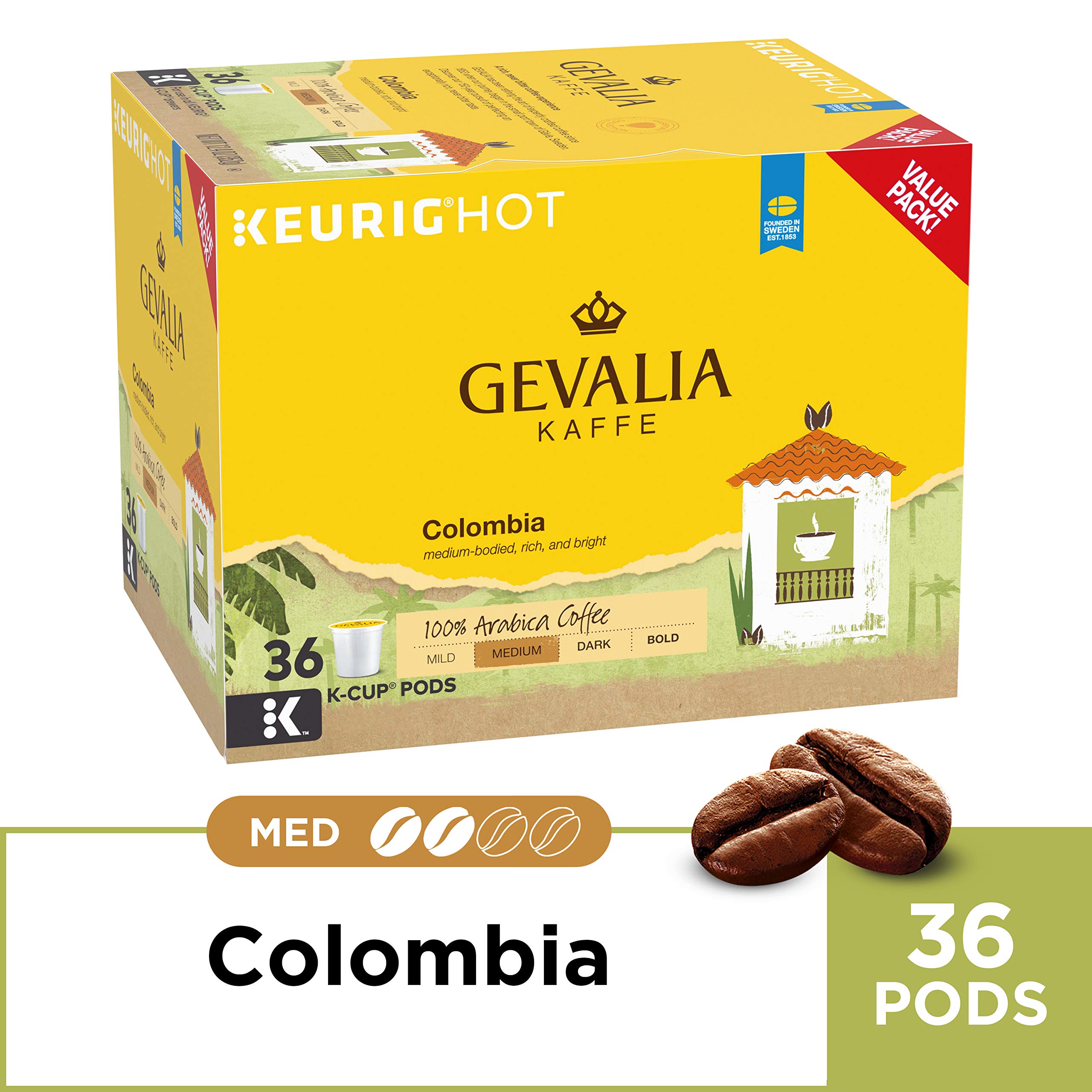 Amazon.com: Gevalia Kaffe Colombian Blend Medium Roast K-Cup