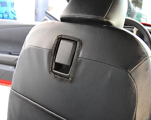 Miniatura 3 de Iggee 2010-2015 Chevy Camaro Premium Leatherette Custom Made 3D Surround Fit 2 Funda de asiento delantero (negro)