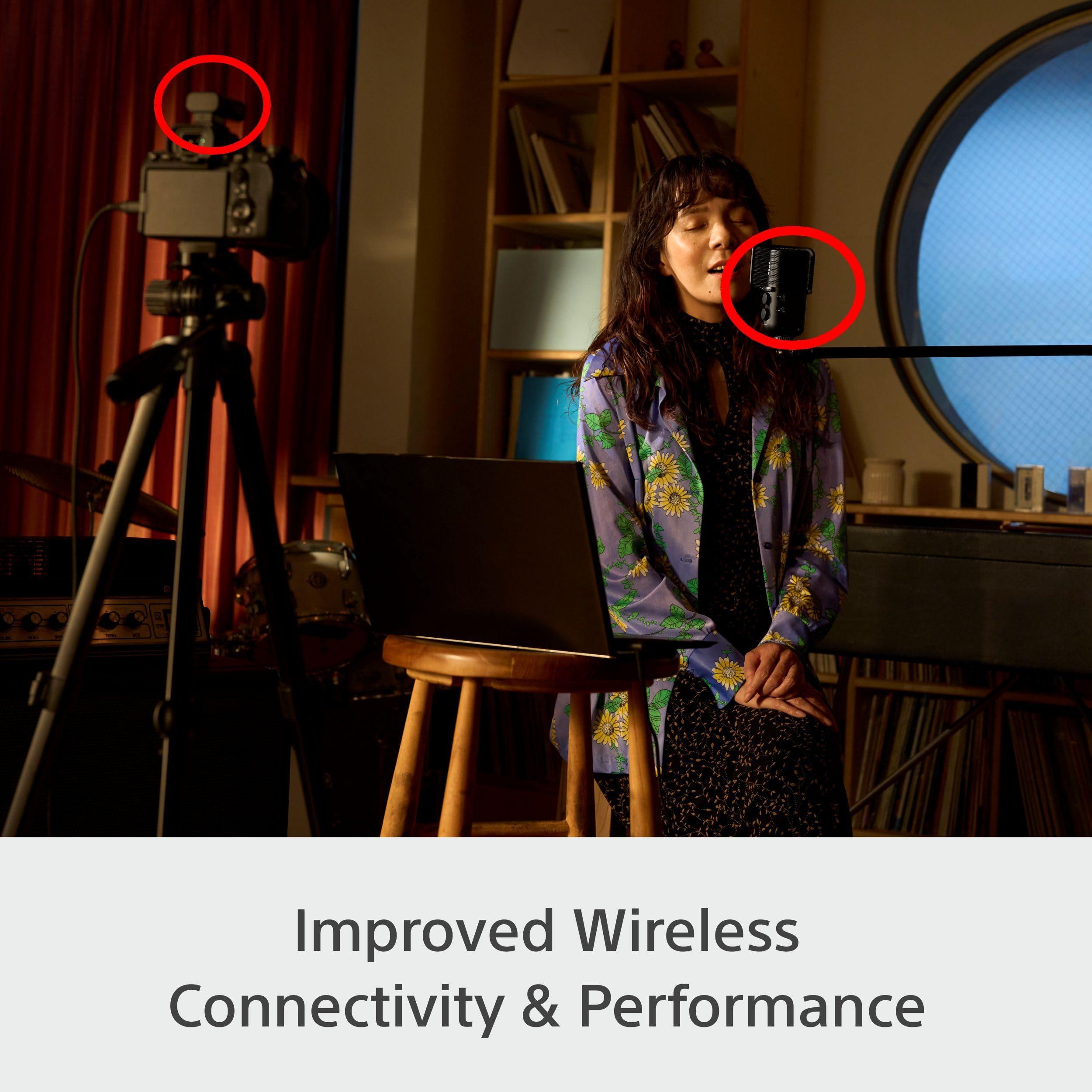 Sony ECM-S1 bezprzewodowy mikrofon streamingowy Sony | odbiornik MI Shoe/USB, redukcja szumów, niski latency, idealny do streamingu, vlogów i wywiadów (ECM-S1)