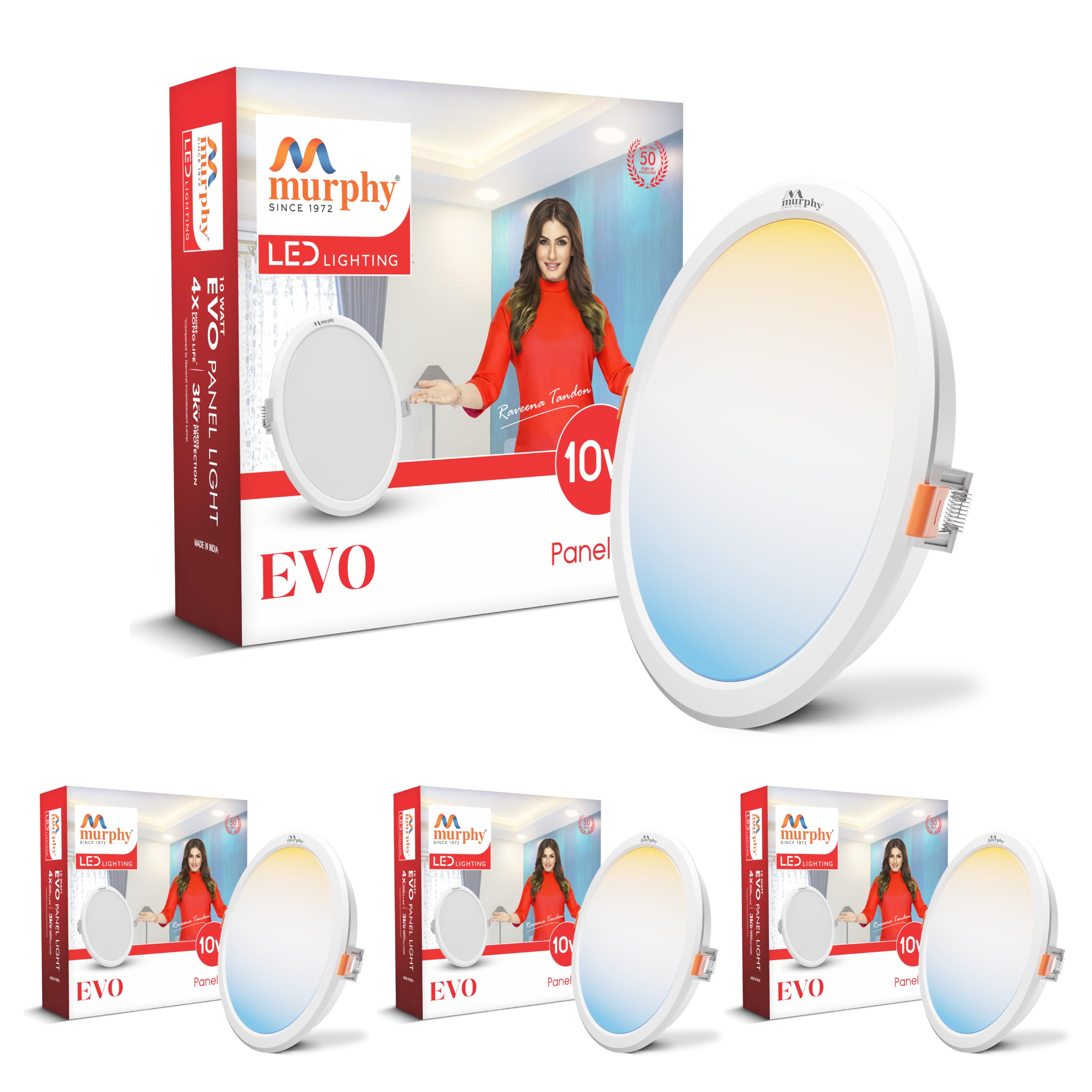 Murphy LED Panel Light - 3 Color Modes, 4 Pack -11