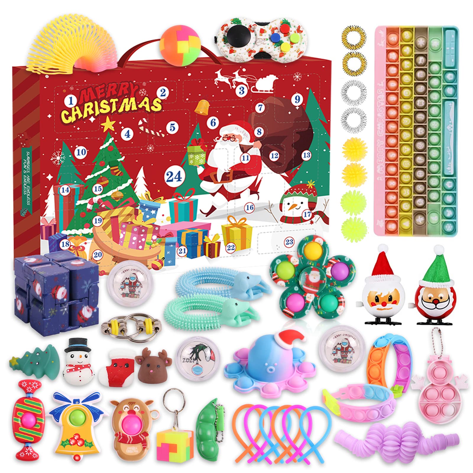 Buy hujukuludusu Fidget Advent 2021 Kids, Christmas Countdown 24 Days