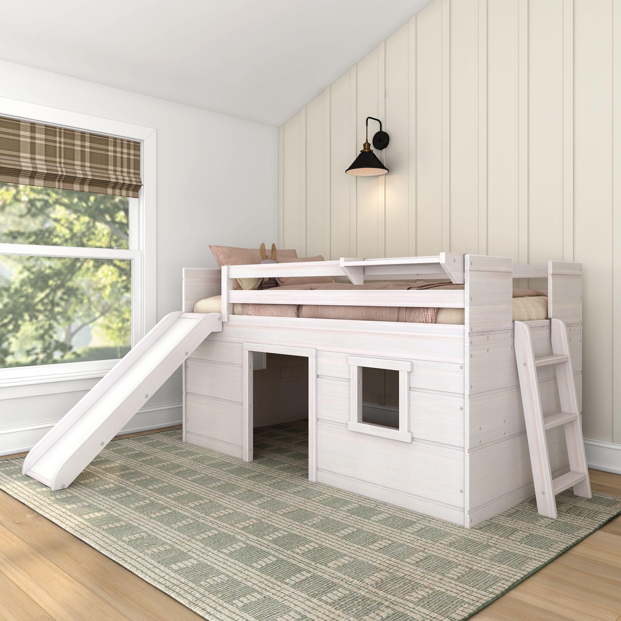 Amazon.com: Max & Lily Modern Farmhouse Low Loft (Twin), with