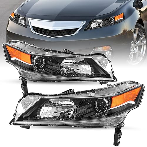 Headlight Assembly Pair for 2009-2014 Acura TL Sedan 4 Dr OEM Hid Xenon headlamp (Left +Right)