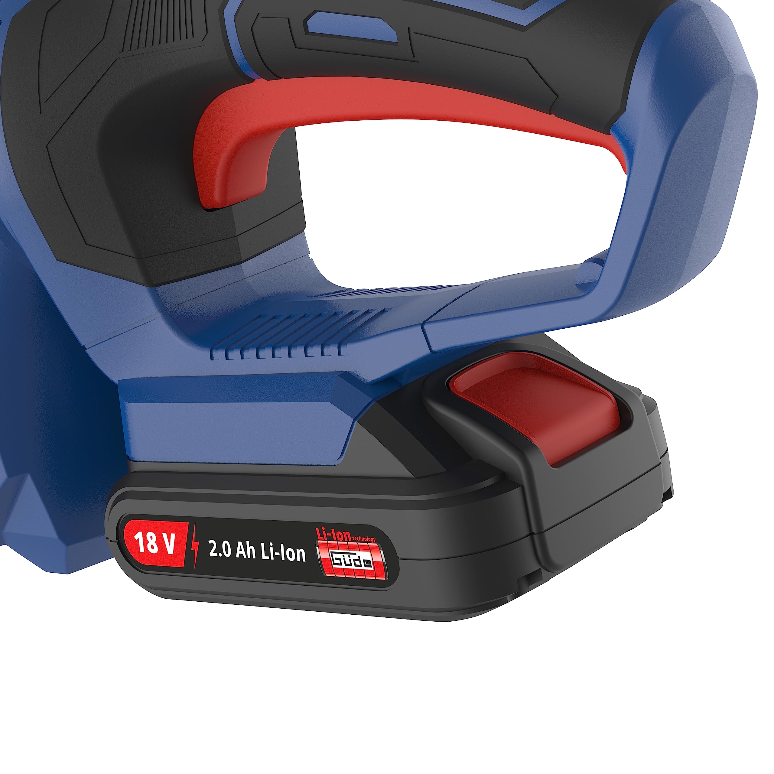 Güde 58596 HS 18-201-05 akumulatorowe nożyce do żywopłotu (18 V, nóż ze szlifem diamentowym, uchwyt obrotowy o 180 stopni, metalowa przekładnia)