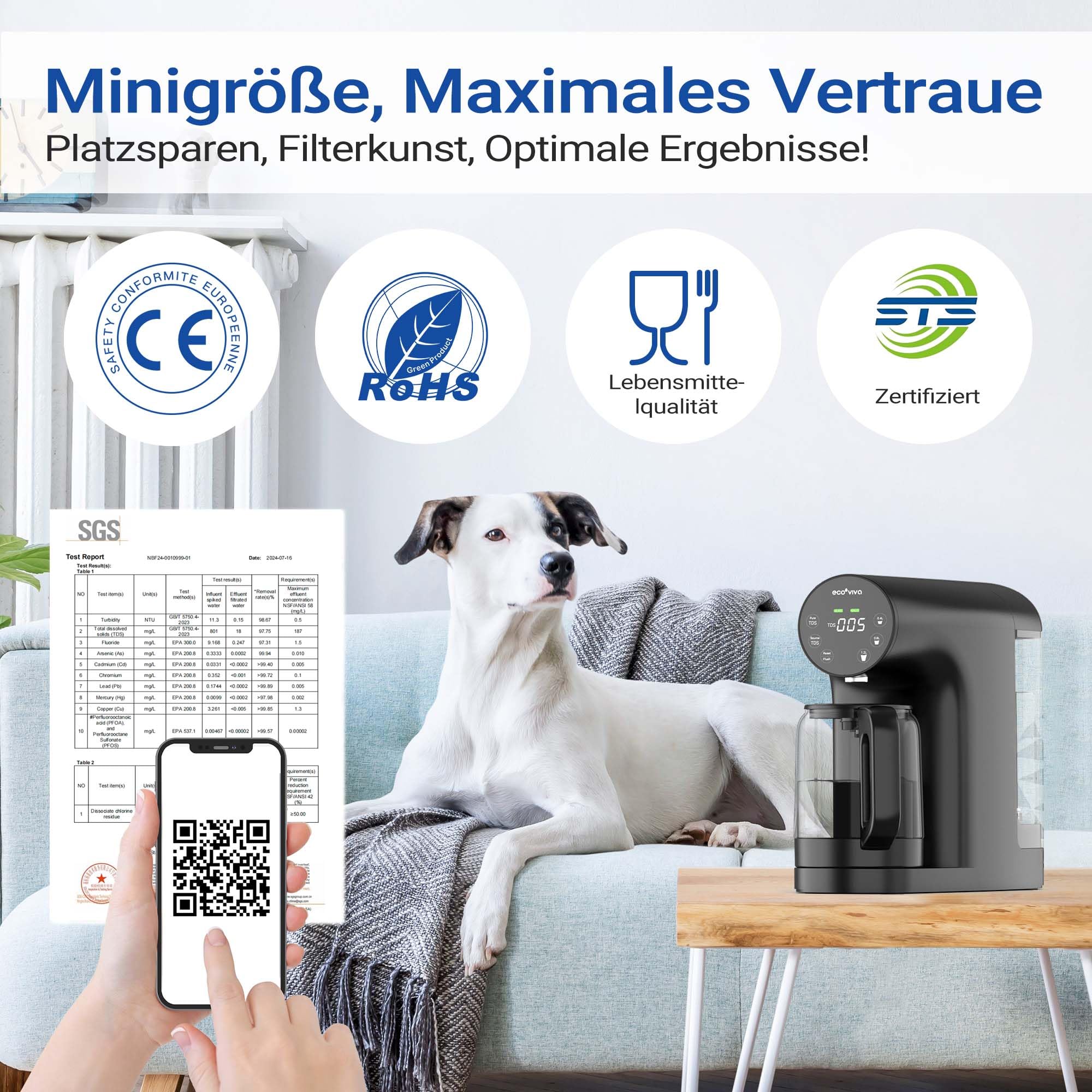 Ecoviva Zapasowy wkład filtrujący RO do instalacji odwróconej osmozy roboczej WP-RO-200G