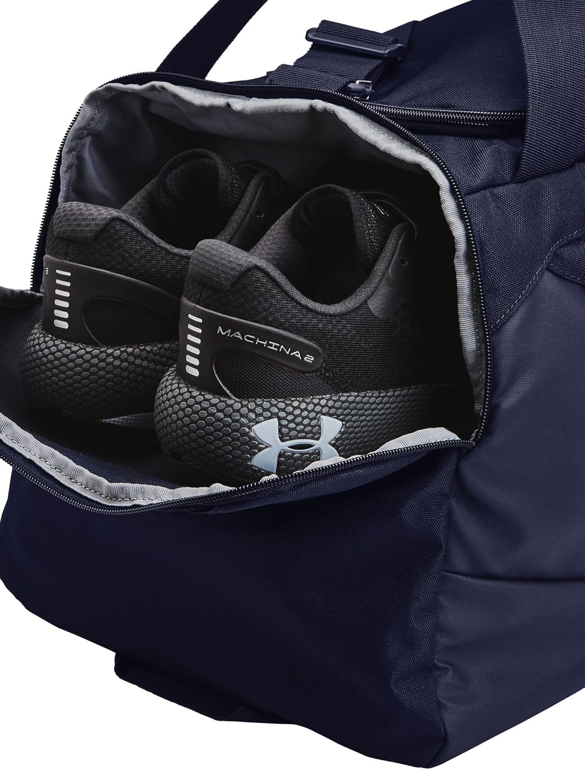 Under Armour Unisex-Adult Undeniable 5.0 Duffle, Midnight Navy (410)/Metallic Silver, Medium - Image 3