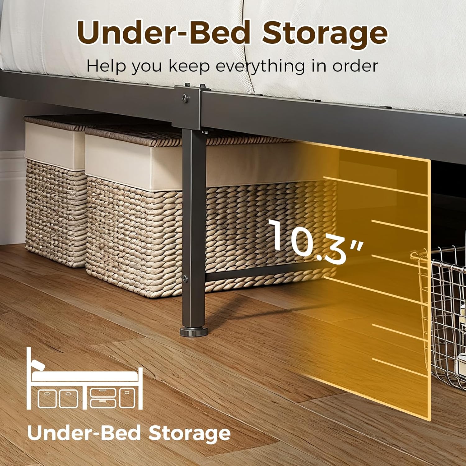 Casaottima Twin Bed Frame with Upholstered Headboard, Sturdy Metal Platform with LED Lights&USB Charging Outlets, No Box Spring Needed, Easy to Assemble, Black