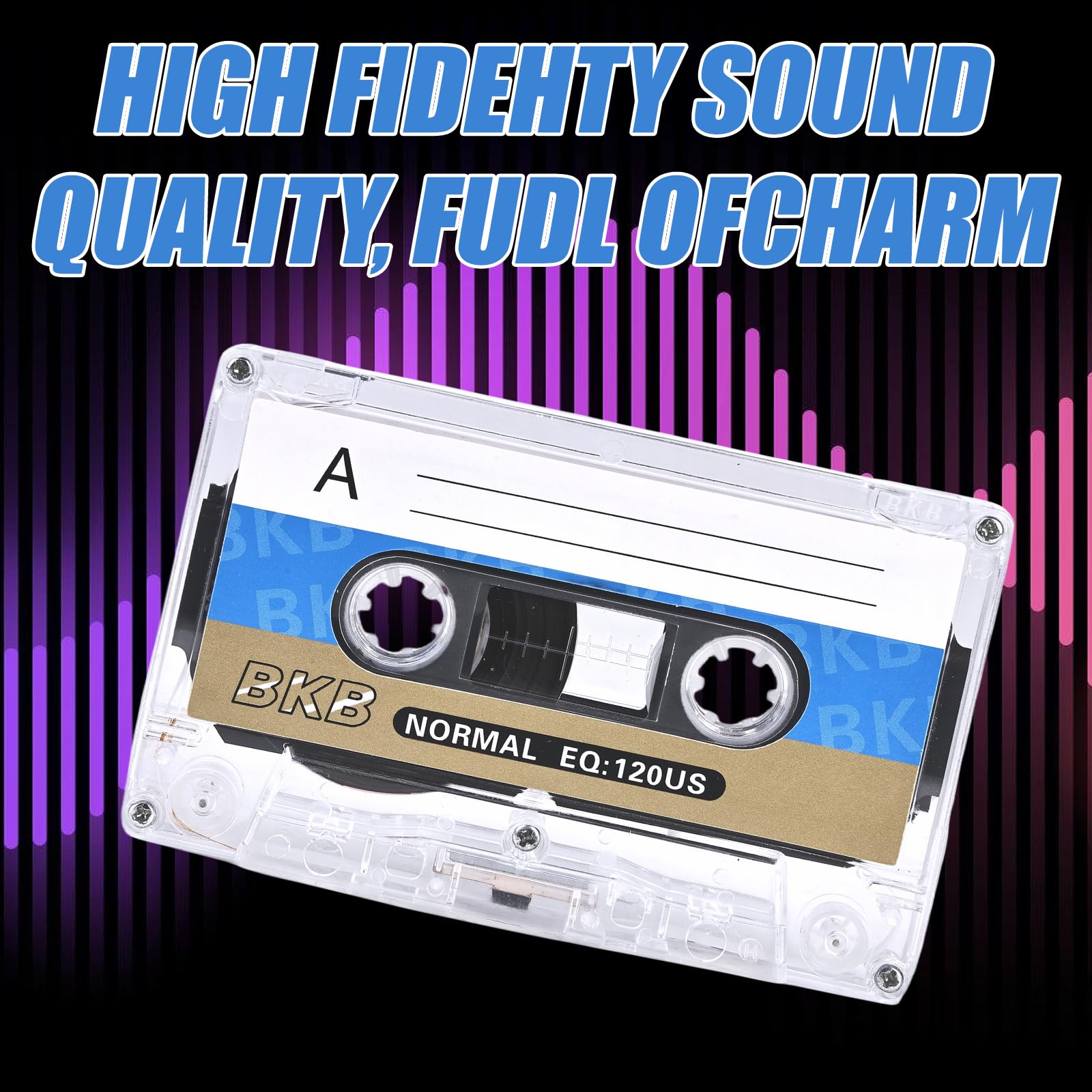 Cassettes audio vides 60 min lot de 10 faible bruit pour conférences