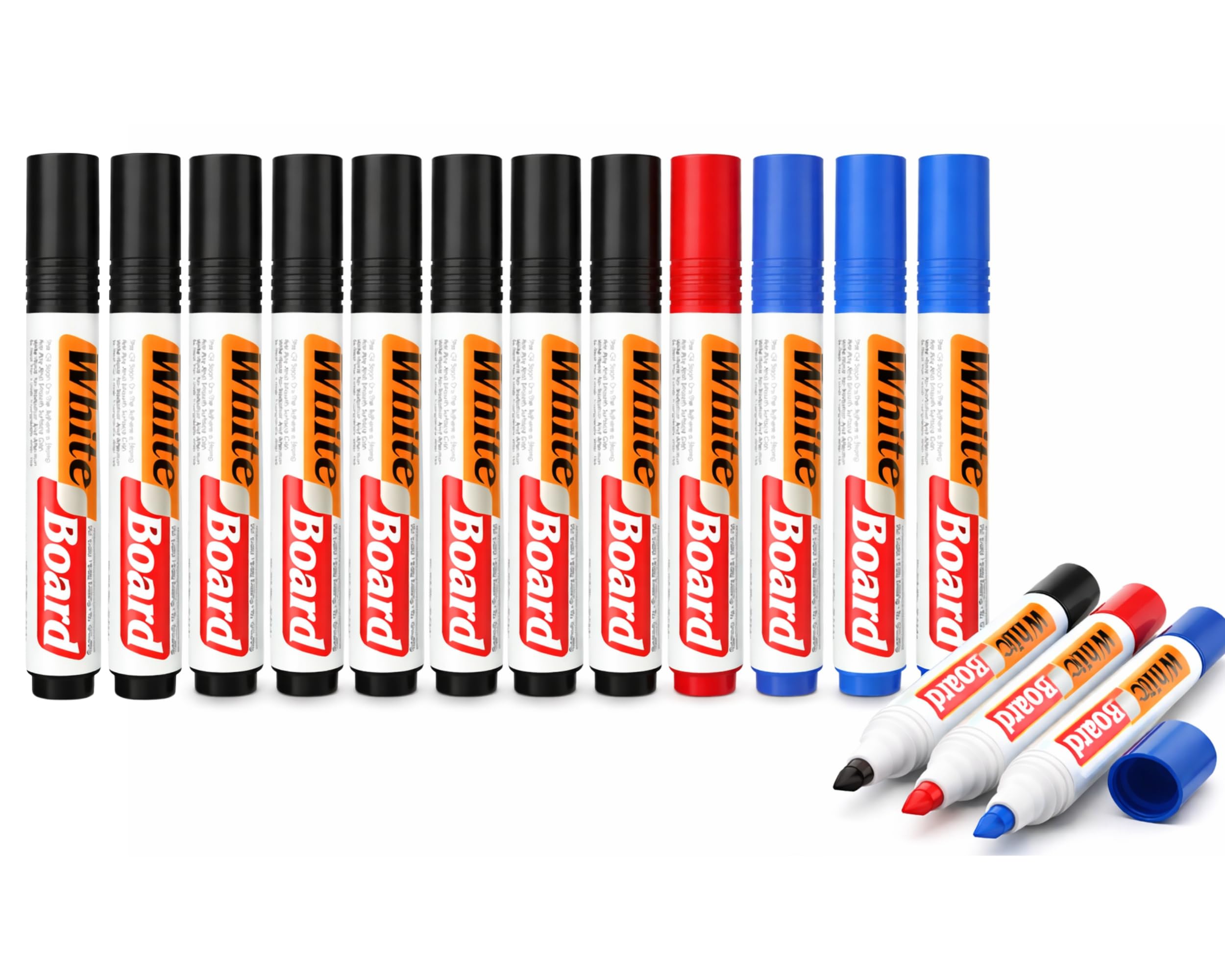 Corslet 12 Pcs White Board Marker Pen Whiteboard Marker (8 Black, 3 Blue & 1 Red)