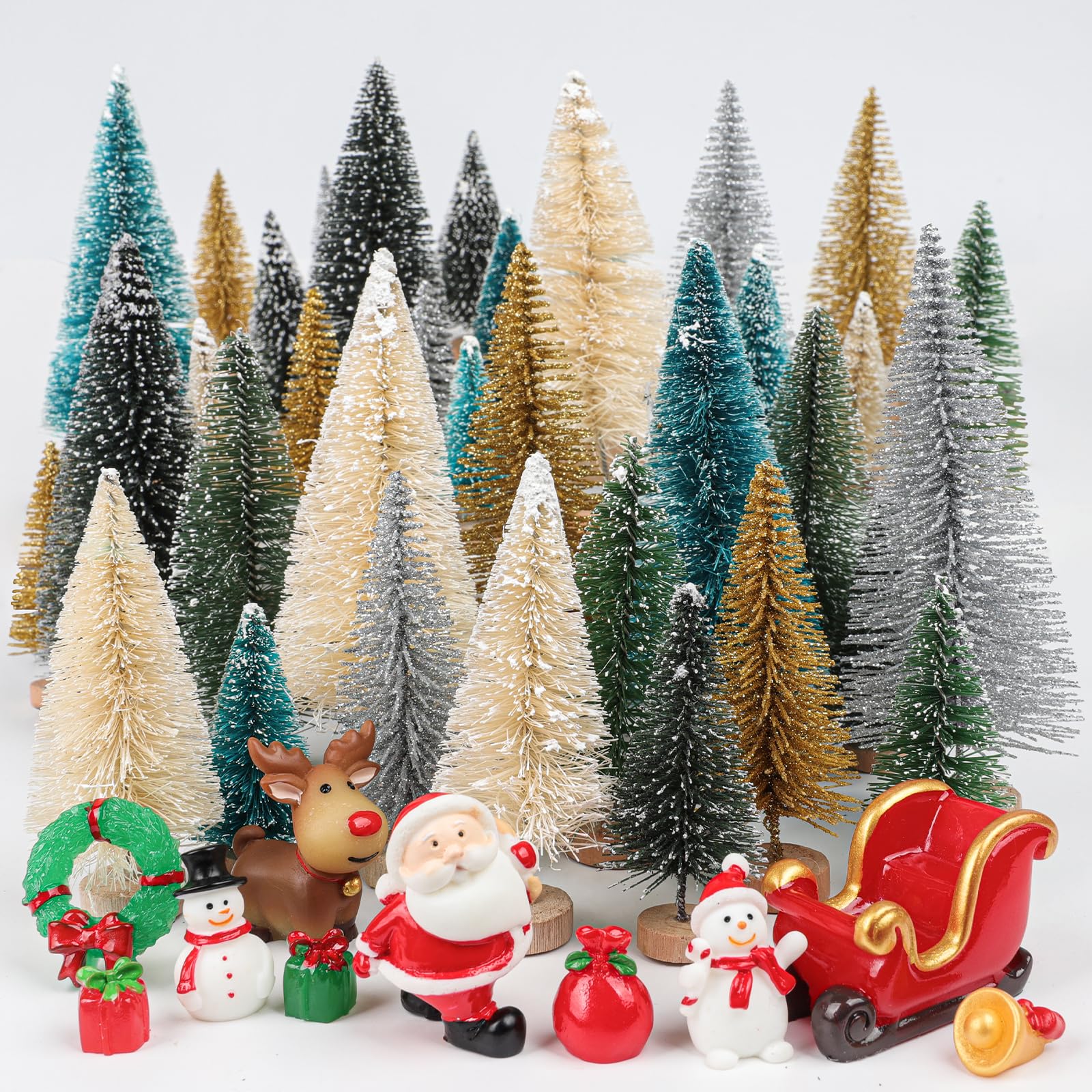 Gesar Mini Alberi di Natale - 9Pcs Albero di Natale Artificiale