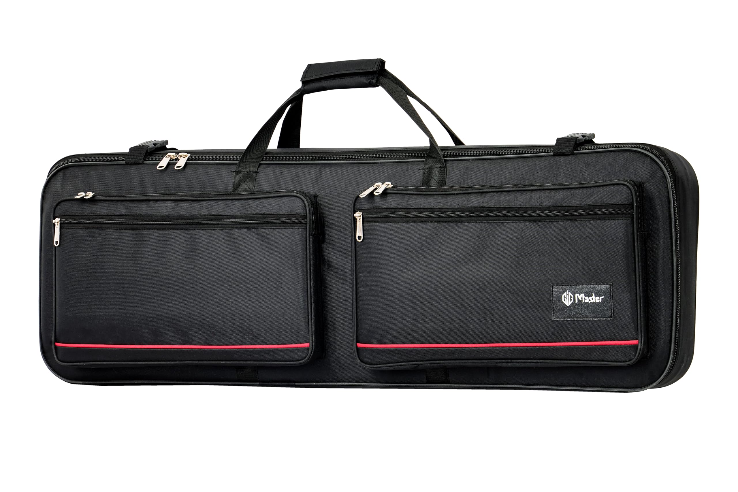 GIG Master Heavy Padded Keyboard Bag for Yamaha Genos and Genos2, 76 Keys with Dual Storage Pockets and Dust Protection Cover(Black)-picture-29
