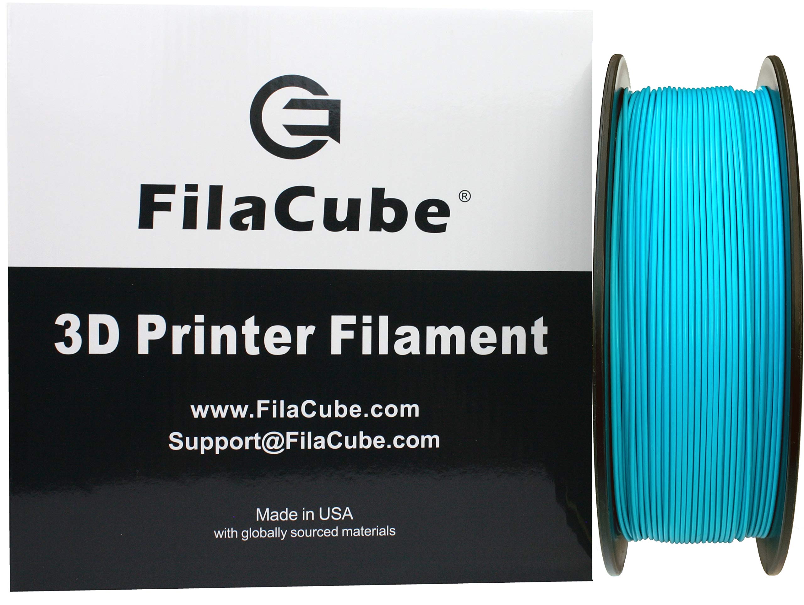 Filament PLA do drukarki 3D, 26 kolorów, 1,75 mm, 1 kg FilaCube PLA, 2 plastikowe materiały do drukarki FDM (cyjan, cyjan)