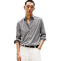 Tommy Hilfiger Uomo Camicia Flex Poplin Micro Gingham Regular Fit