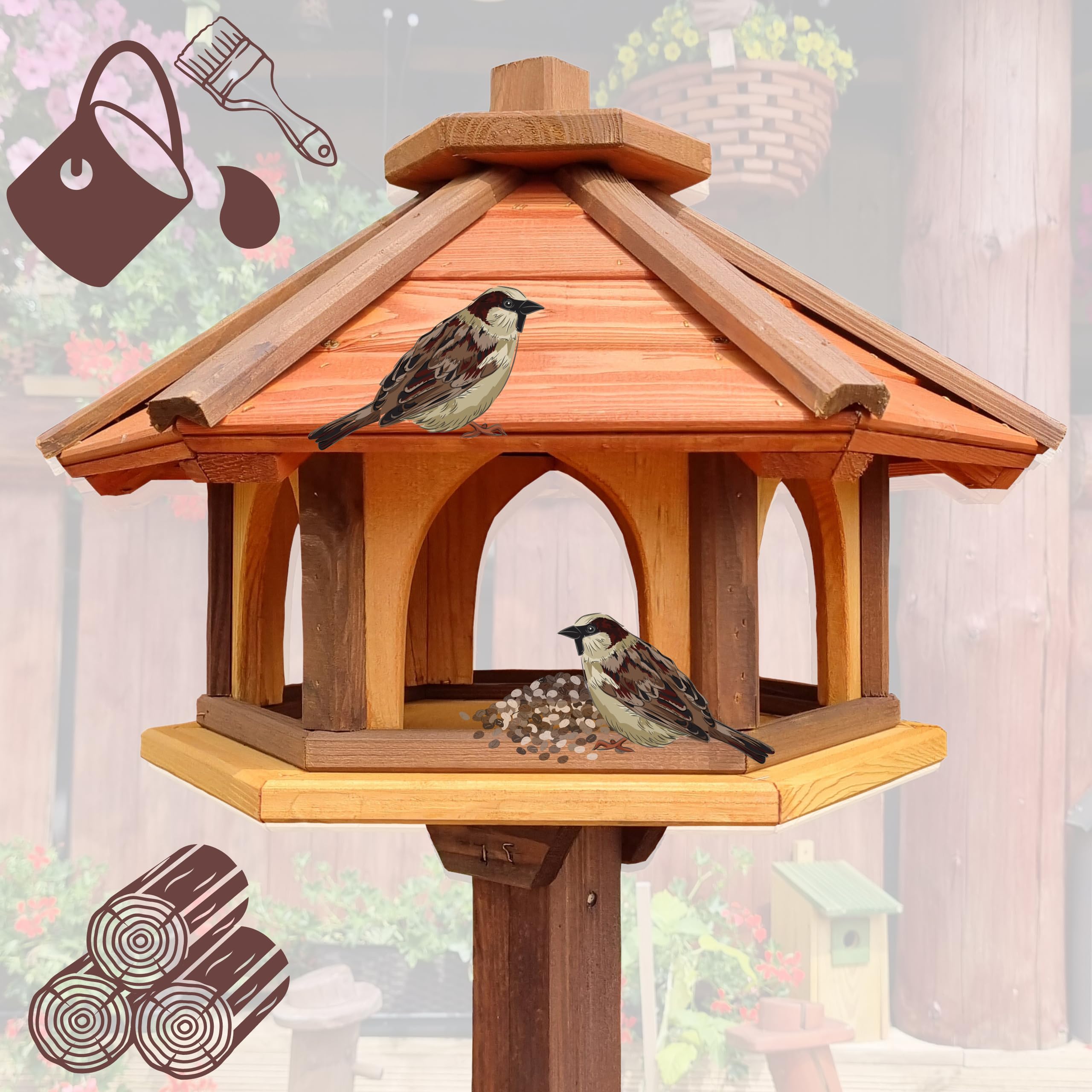 HIXX Mangiatoia intelligente per colibrì con fotocamera a energia