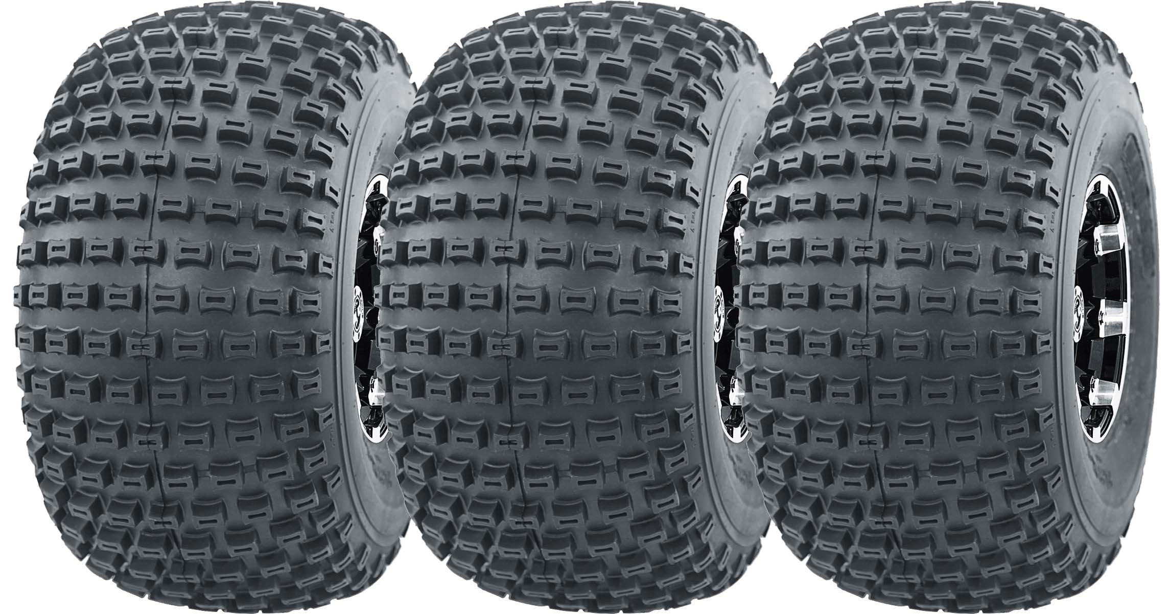 3 New 3 Wheeler WANDA ATV Tires 22X11-8 4PR P322 Dimple Knobby - 10026