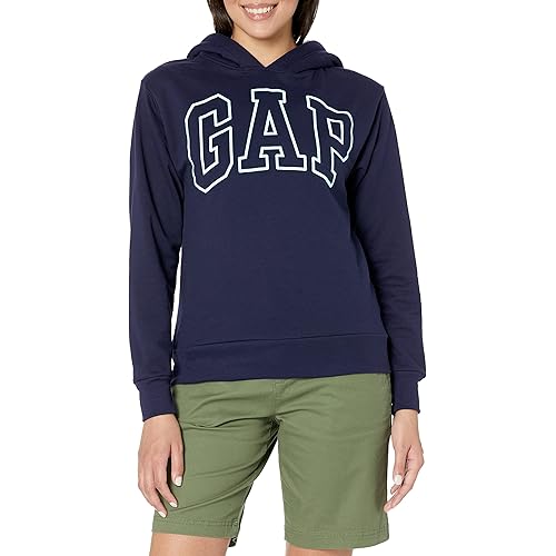 GAP Women's Logo Sherpa Lined Hooded Sweatshirt