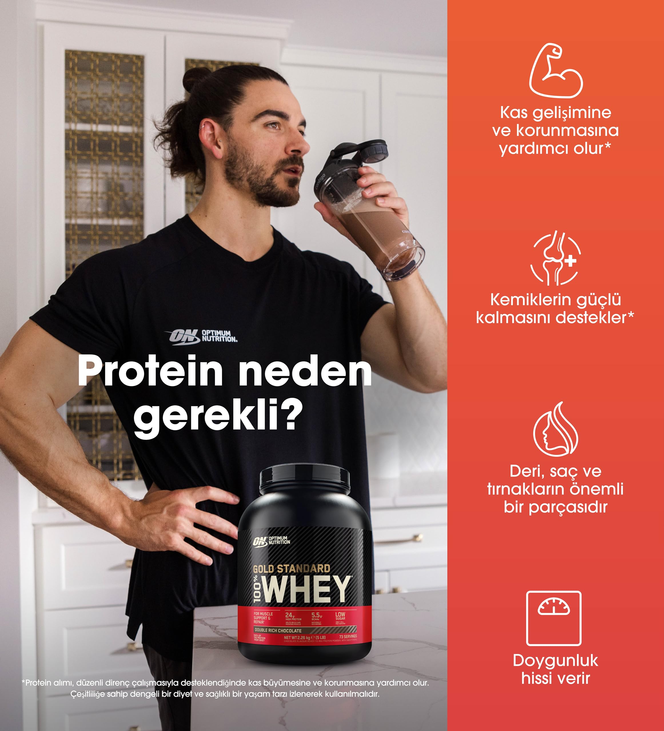 ON Optimum Nutrition 100% Whey Gold Standard Double Çikolata