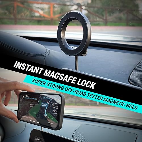 Miniatura 4 de CARMOUNT Soporte magnético ajustable para automóvil  Soporte de teléfono para salpicadero, rotación e inclinación de 360, opciones universales y