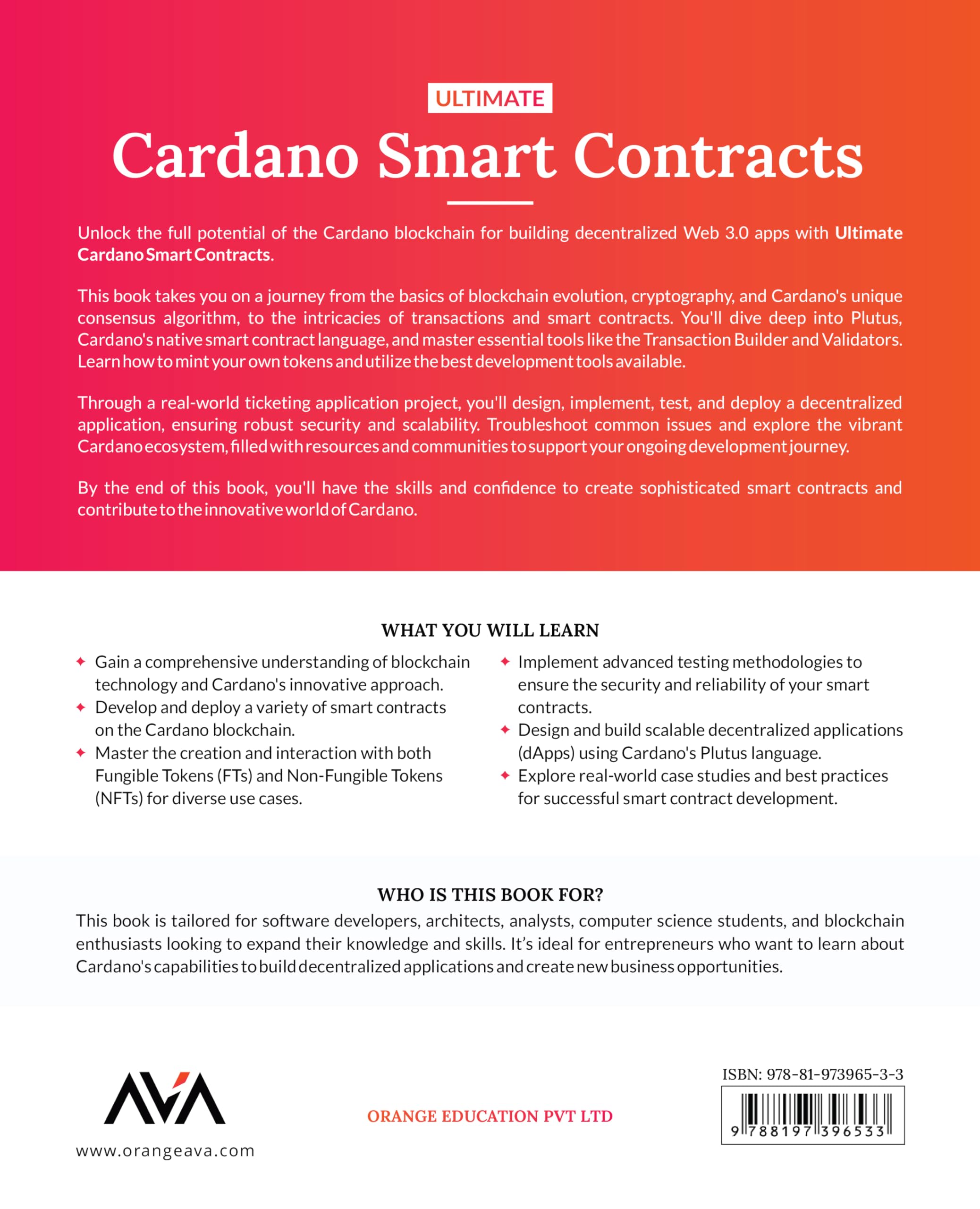 Ultimate Cardano Smart Contracts: Unlock the Full Potential of the Cardano Blockchain by Developing Real-World Web 3.0 Projects Using Plutus Smart ... (Blockchain Developer — Cardano Path)