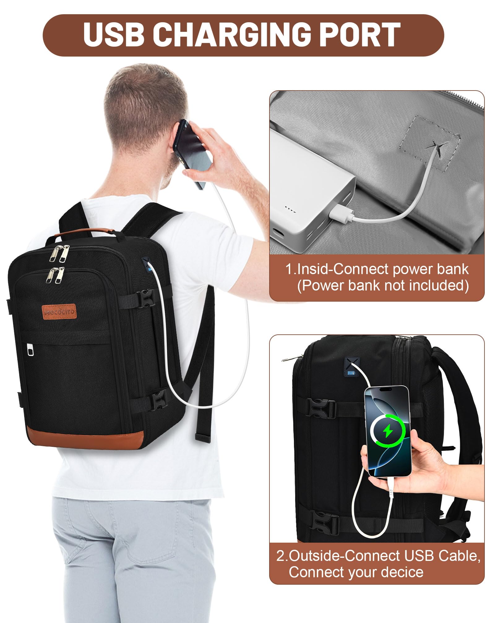 Mochila Viaje Cabina Avion 40x30x20, Bolso de Viaje para Vueling Mochila de Equipaje de Mano Mochila Viaje, Mochila Unisex Impermeable 30L