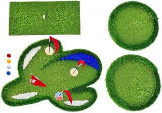 Floating Golf Green Set for Pool, Cactus Floating Golf Target Putting Mat+2 Round Floating Chipping Green+ Golf Hitting Green+16 Balls, Pool Golf Game, Golf Training Aid Equipment Gift for Golfers