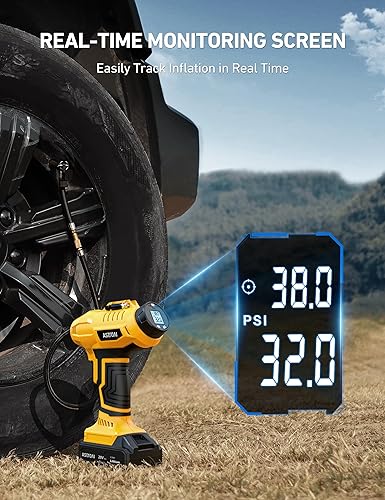 Miniatura 5 de AstroAI Kit de inflador de neumáticos inalámbrico con una batería adicional