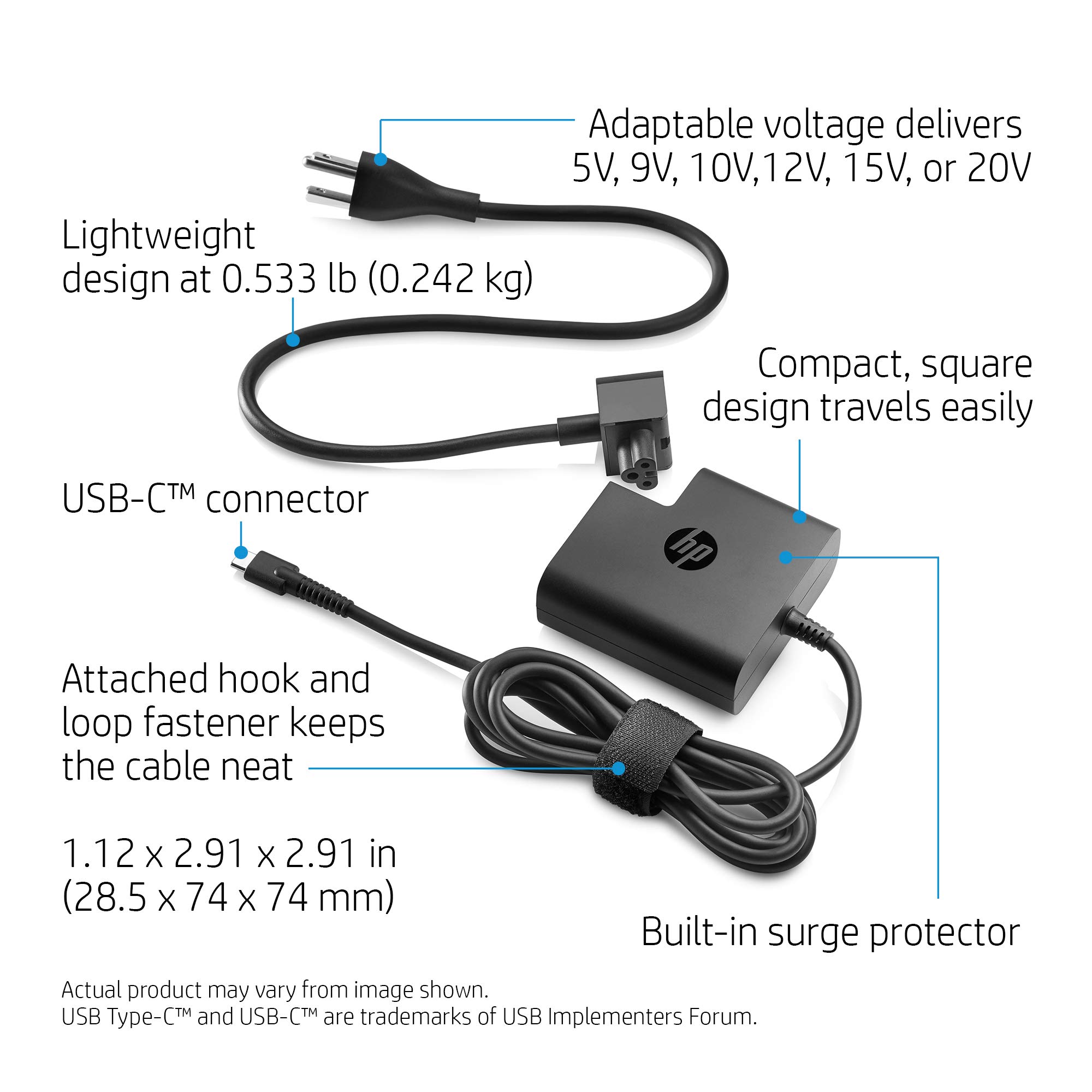 Amazon.com: HP Travel AC Adapter - Power Adapter - 65 Watt - Black