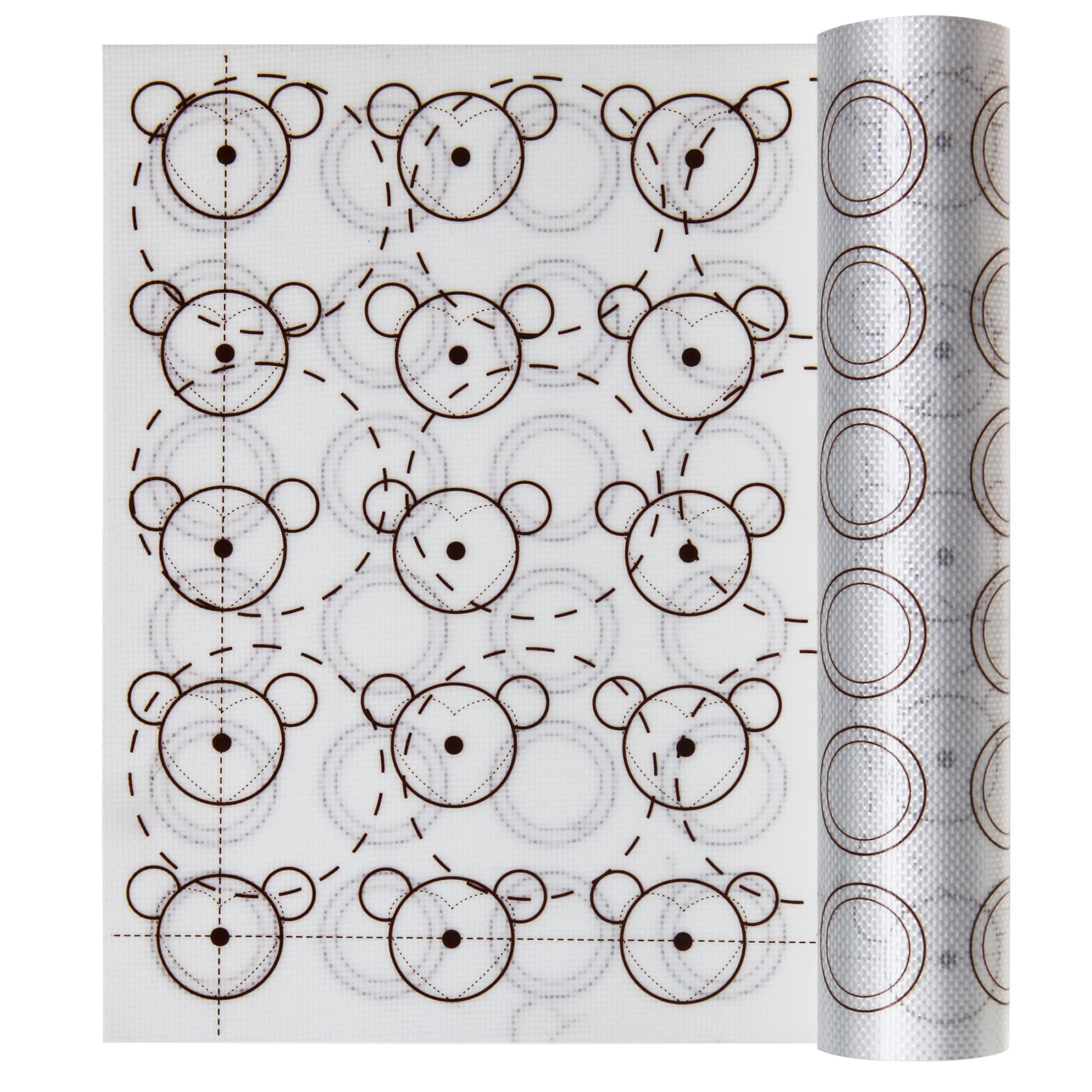 Yansumi Tapete de silicona para hornear, grueso, reutilizable, antiadherente, para galletas, macarrones, pan y pastelería (16.5 x 11.6 pulgadas, blanco)