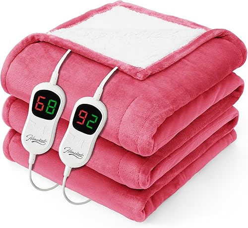 Miniatura 25 de Homemate Manta Eléctrica con Calefacción Twin Individual - 62"x84" Mantas de Cama con Calefacción Throw con 10 Niveles de Calefacción, 8 Horas de
