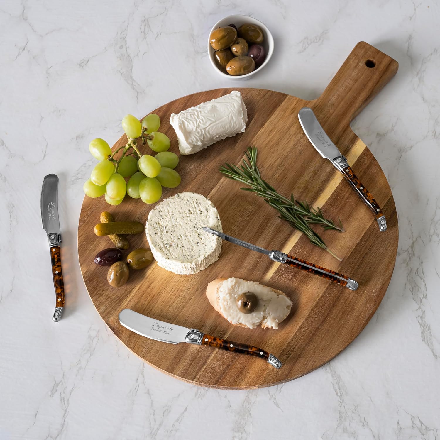 French Home 7-Piece Laguiole Tortoise Shell Cheese Knife and Spreaders Set