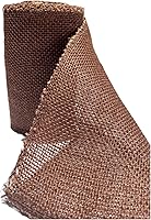 Vista 3 de Rollo de cinta de arpillera. 5.5 pulgadas x 15 pies. Bordes cosidos. Rollo de arpillera de color. 100% yute (marrón)