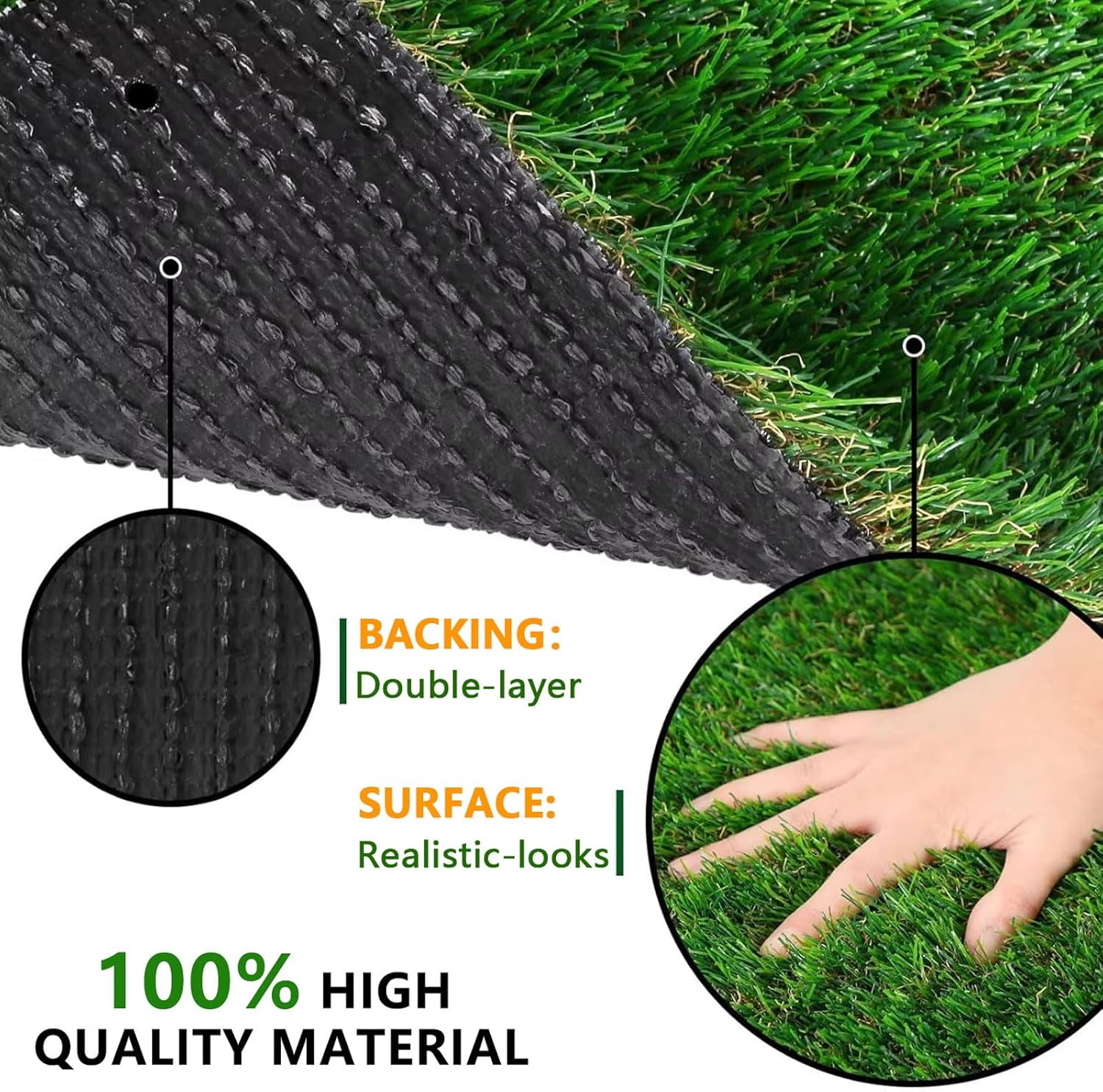 Generic 40ft x 3ft Green Artificial Grass Mat, Golf Mat, 3cm Pile Height, Realistic Look, Sturdy Rubber Backing, Comfortable Texture, Indoor/Outdoor Use