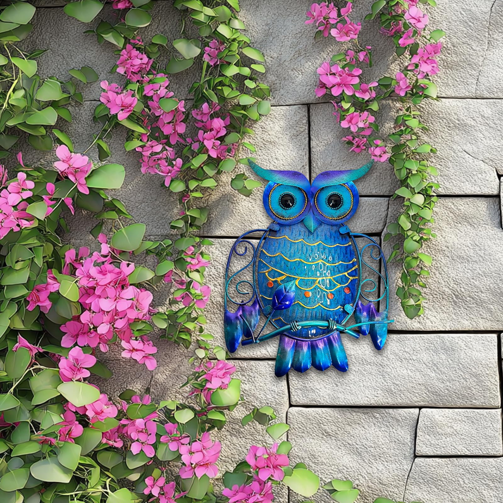 Giyiprpi Decorazioni Da Parete A Farfalla In Metallo, Set Da 4, Colorate (Blu, Verde, Giallo, Rosa), 24x19 Cm, Per Esterno E Interno, Giardino, Recinzione, Soggiorno - 6