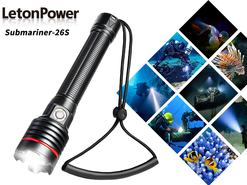 Amazon.co.jp: ダイビングライト、LetonPower 5000 Lumens 水中ライト