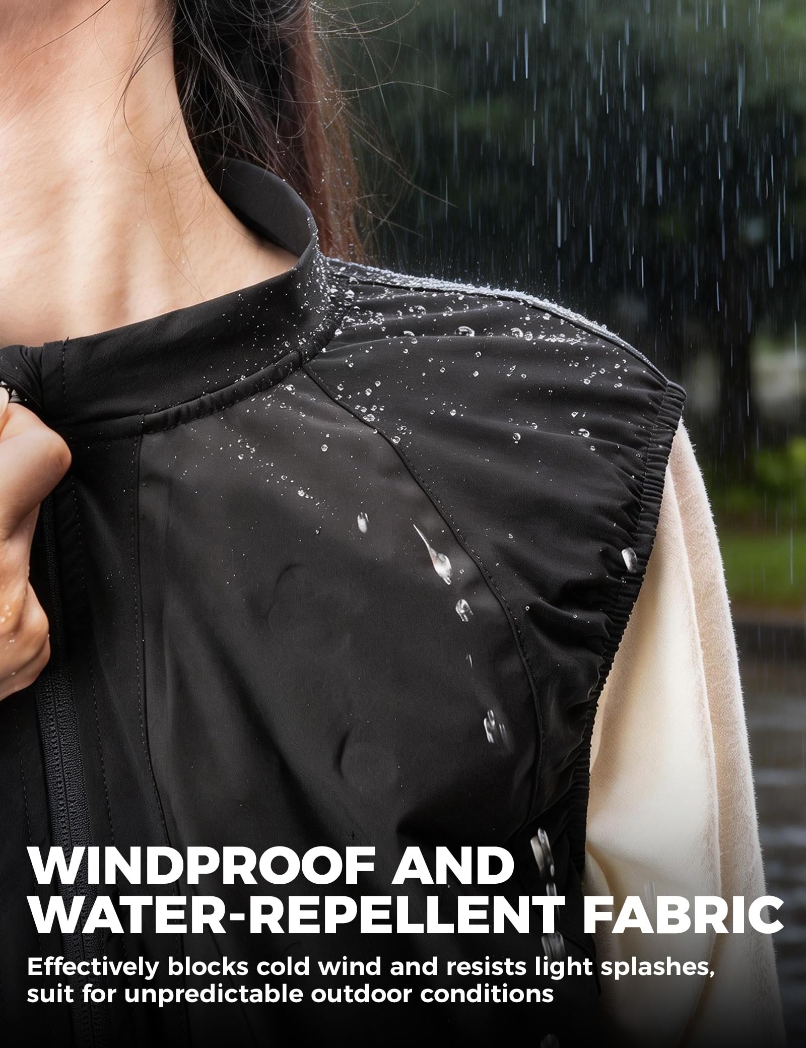 ROCKBROS Softshell Weste Herren, Ultraleichte 3D Luftschicht Laufweste Fahrradweste Radweste, Winddicht und Wasserabweisend Atmungsaktive Übergangsweste für Radfahren Lauf Wandern Golf Arbeit